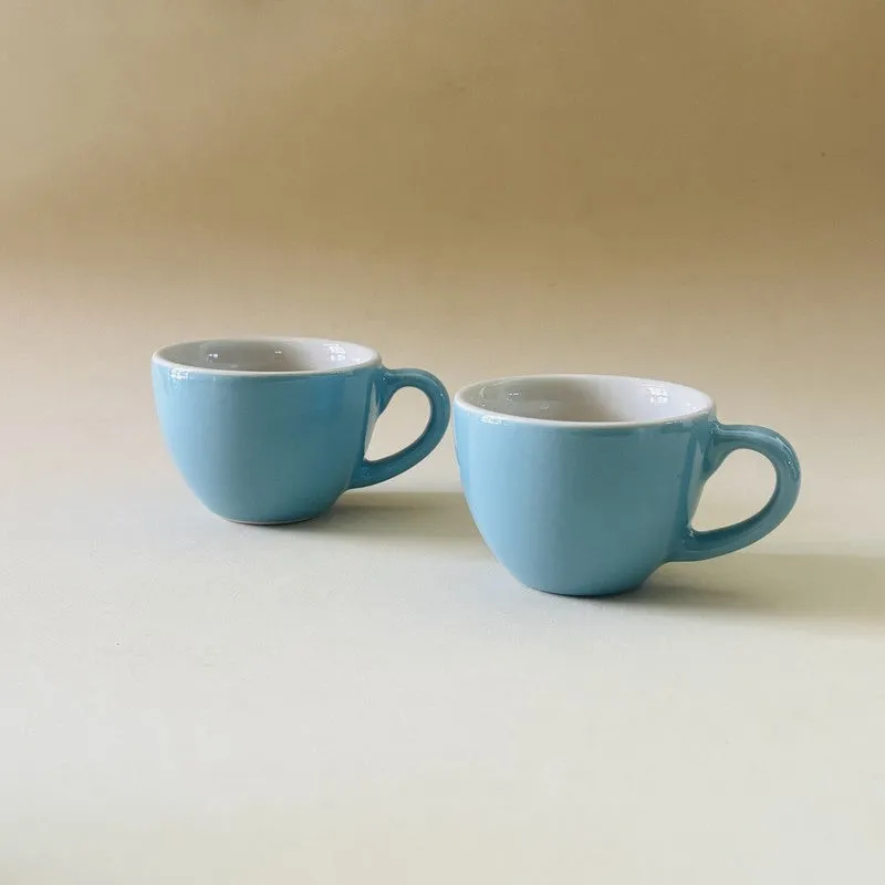 Expresso Ceramic Tea Cup (100 mL/Blue) - Set of Two media 3