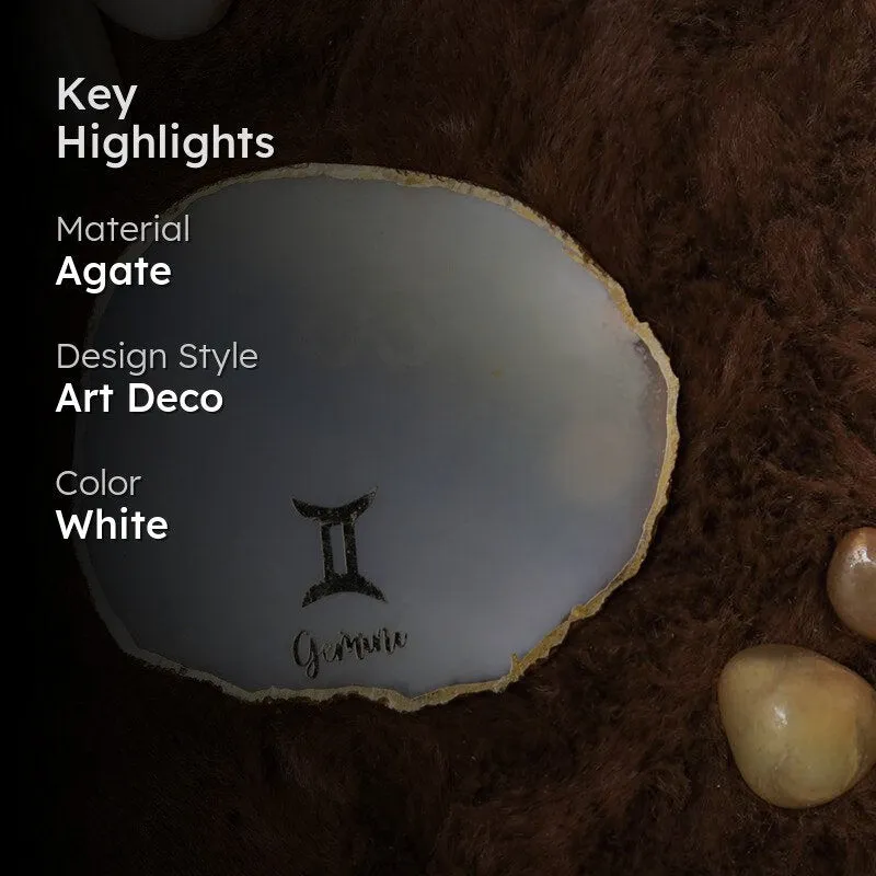 Gemini Agate Coaster - Natural media 2