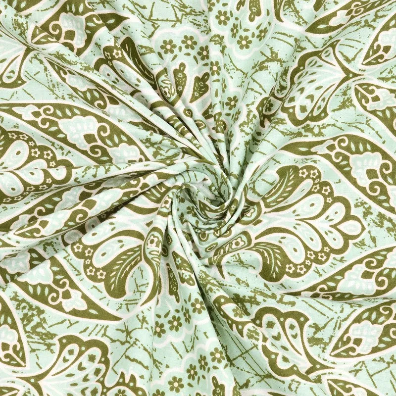 Craftar Cotton Bedsheet (Green) - 240 TC media 5
