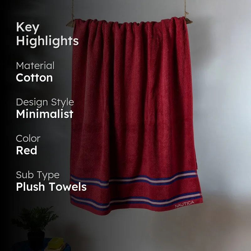 Nautica Dove Dual Down Bath Towel - Red media 2