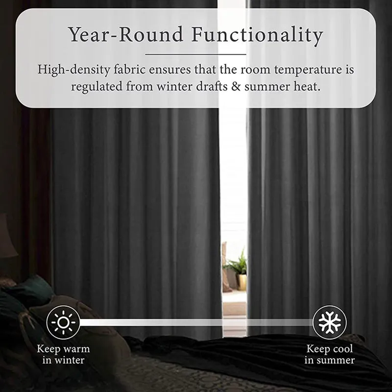 Noir Triple Pinch Pleat Blackout Curtain - White media 6