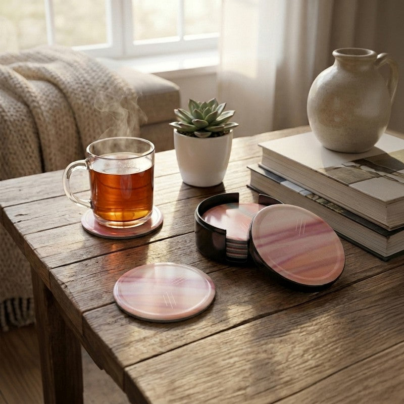 Cloth Melamine Coaster Set - Eight Piece Set