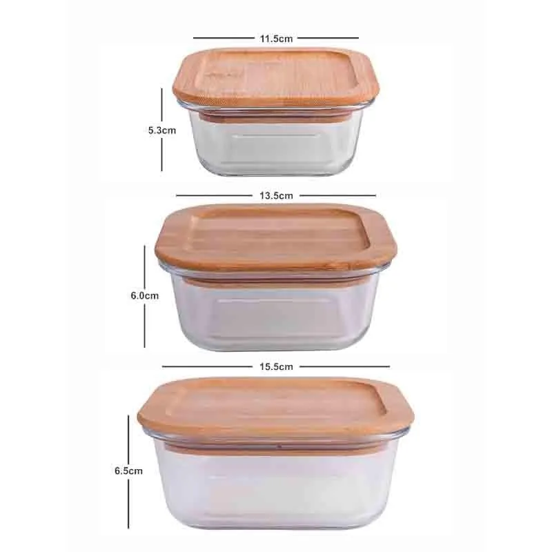 Treat O'Pro Container Box Square (280/450/750 mL) - Set of Three media 6