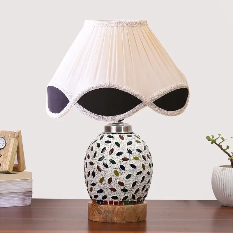Serixa Pleated Wooden Table Lamp - Multicolor media 4