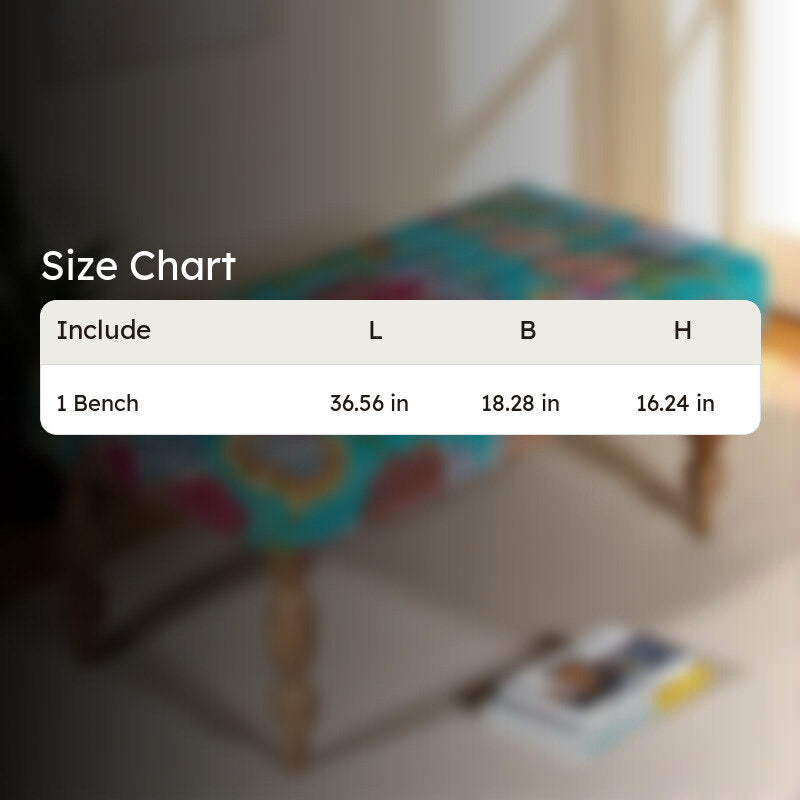Daxen Sheesham Wooden Bench - Multicolor media 13