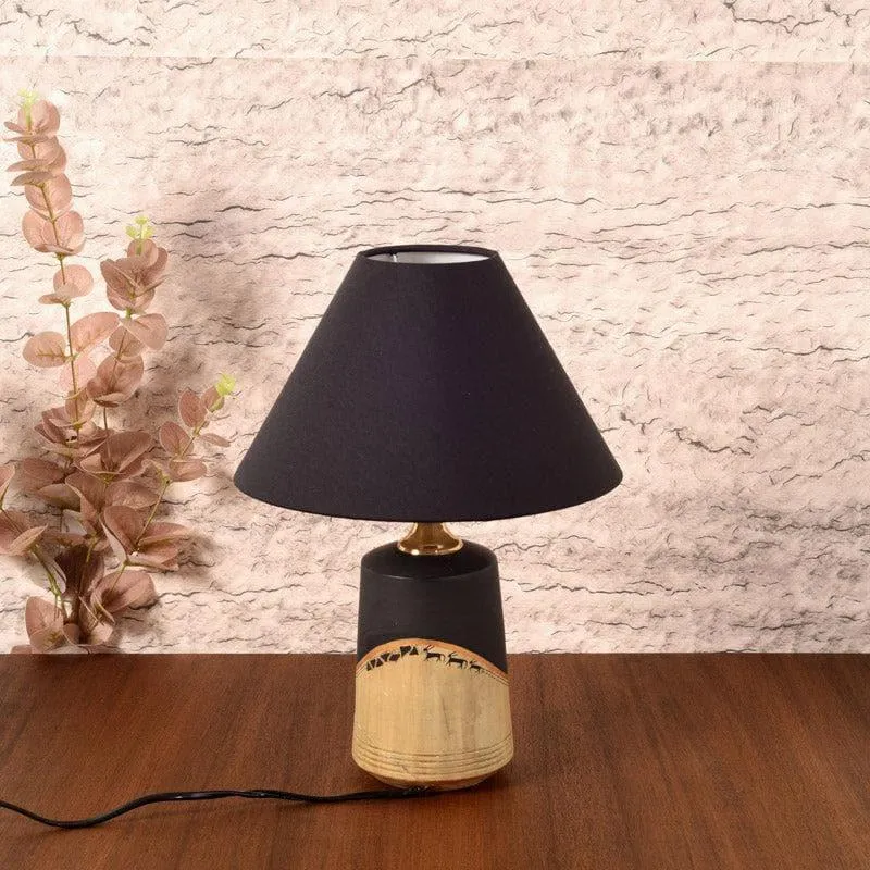 Rahsa Terracotta Table Lamp - Black,Beige media 3