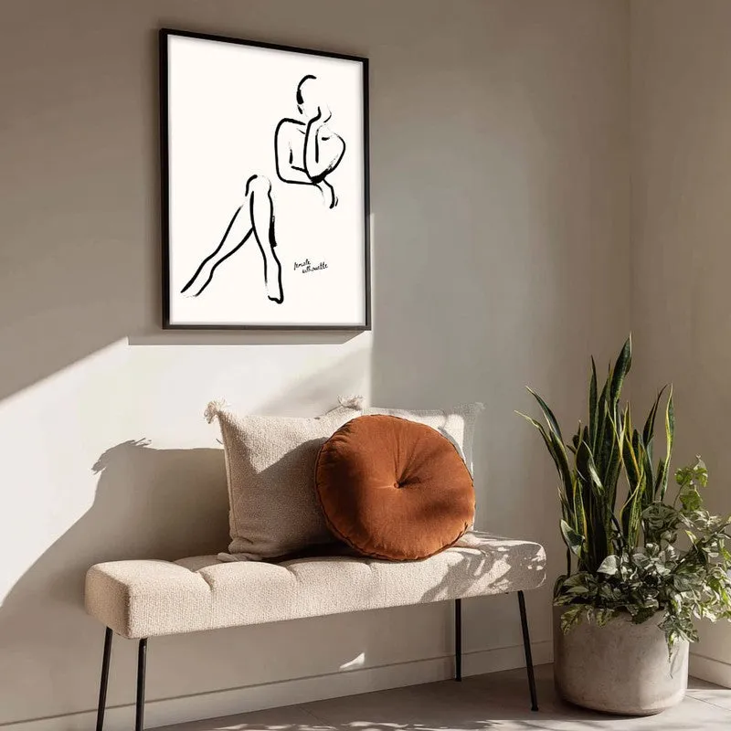 Unfolded Ease Canvas Wall Painting With Black Frame media 4