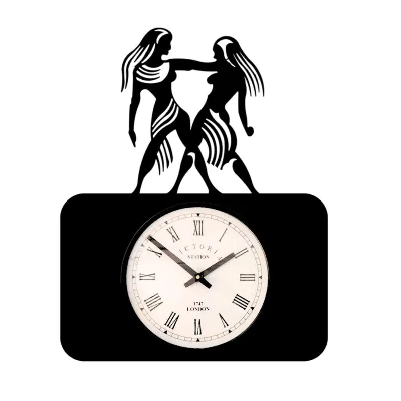 Gemini Steel Analog Wall Clock - Black media 4