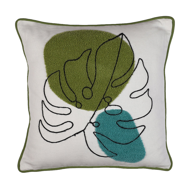 Monstera Splash Tufted Cushion Cover - Set Of Two media 6