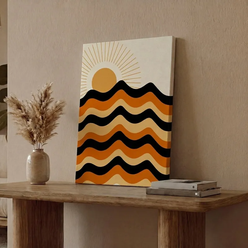Sun-kissed Cotton Canvas Wall Painting media 1