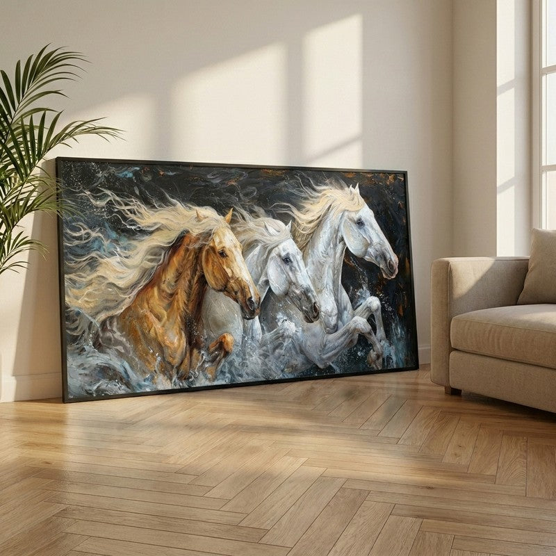 Echoes of the Wild Canvas Wall Painting With Frame