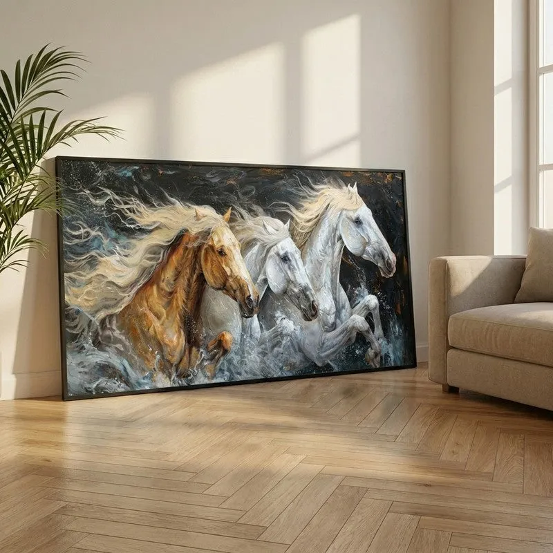 Echoes of the Wild Canvas Wall Painting With Frame media 1