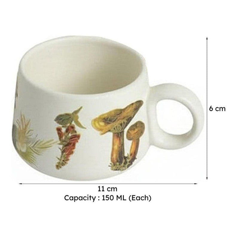 Rais Ceramic Tea Cup (150 mL Each)  -  Set of Six media 5