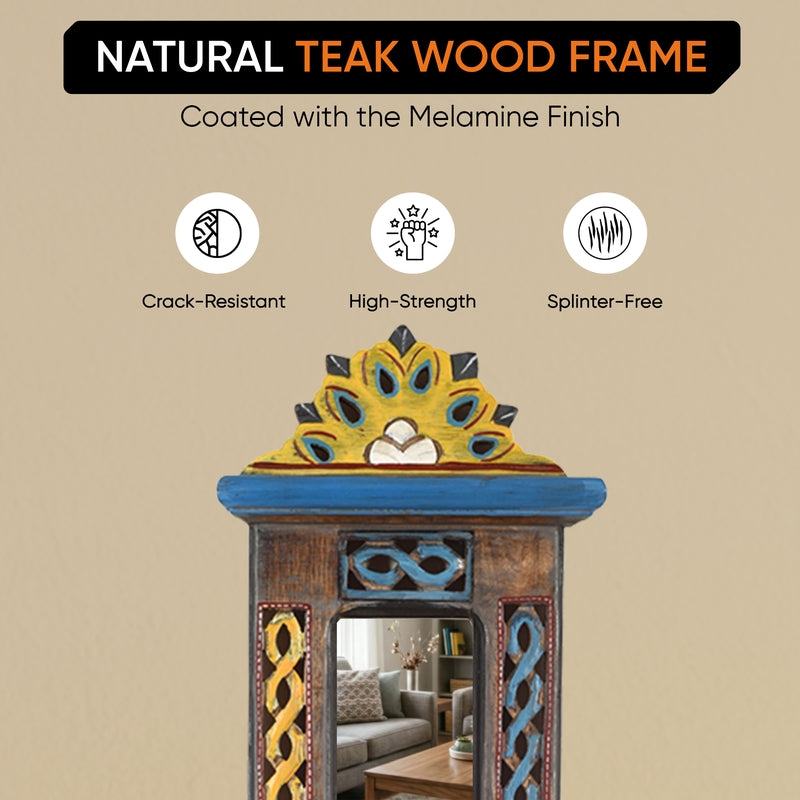 Raamya  Handcrafted Rectangle Jharokha Mirror media 8