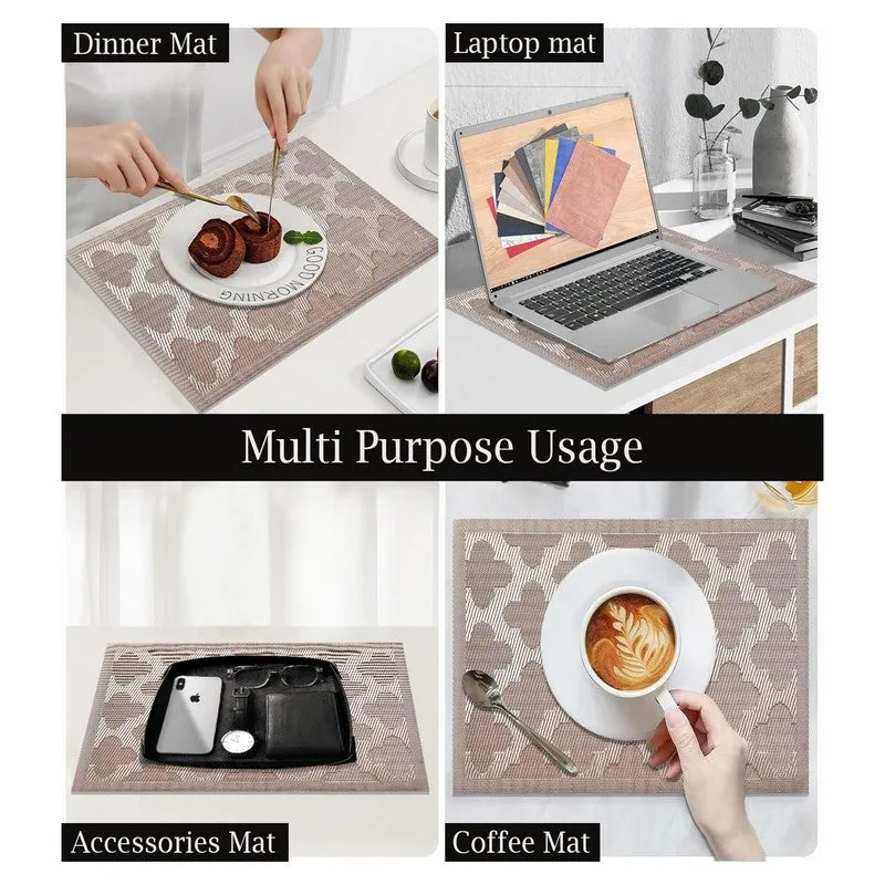Lyora Brown Rectangle PVC Table Mats - Set Of Two media 5
