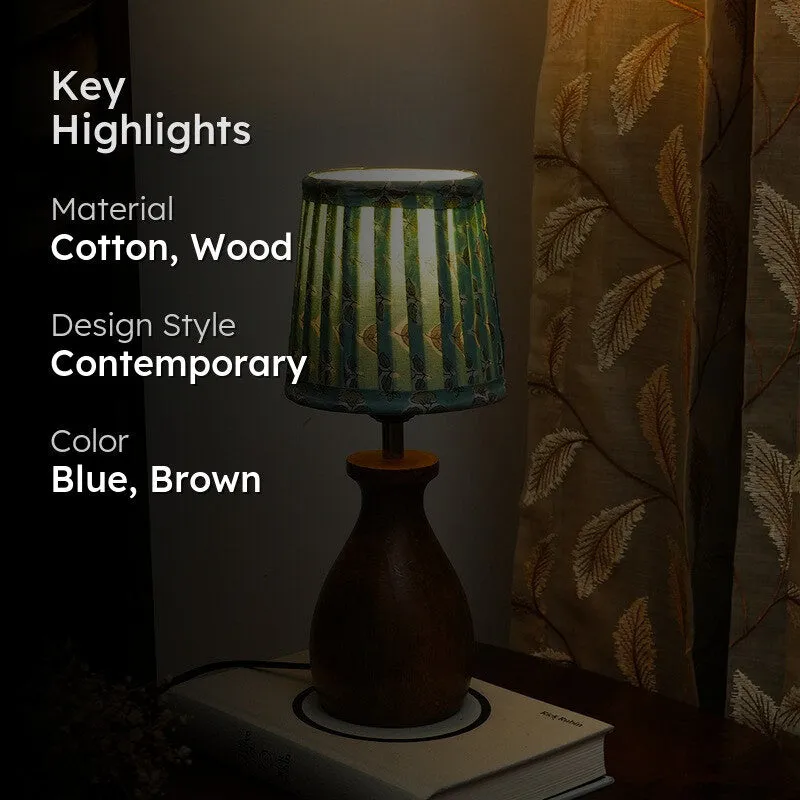 Jadeleaf Cotton Table Lamp - Blue media 2