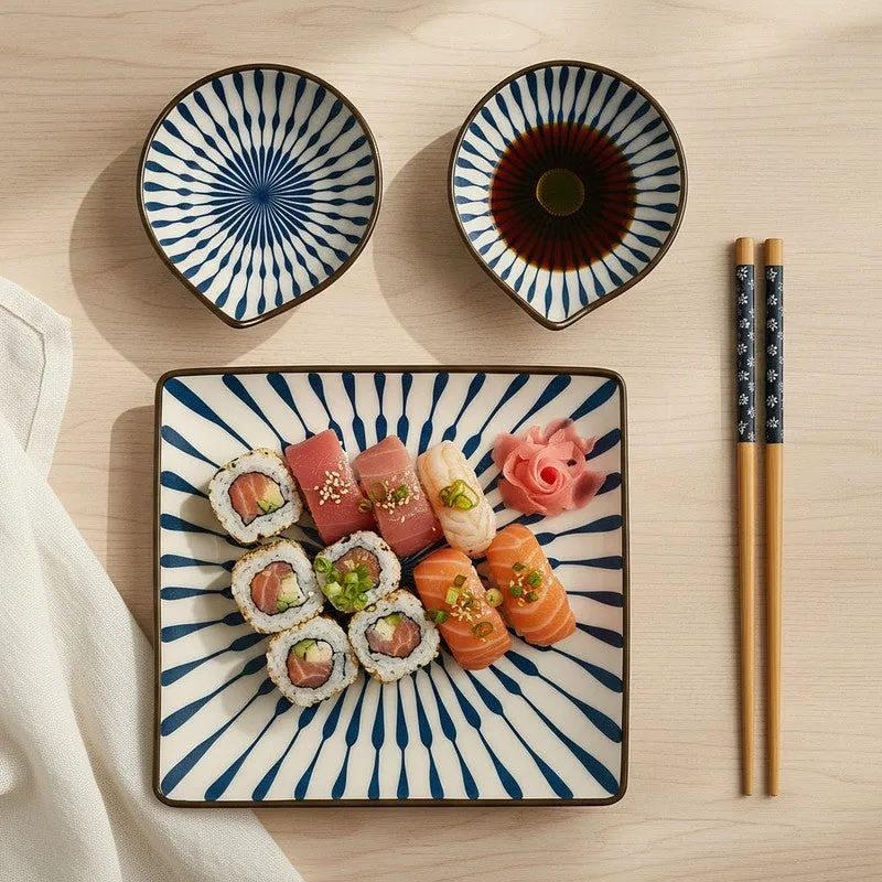 Table Charm Ceramic Dinner Set (70 mL Each) - 7 Piece Set media 5