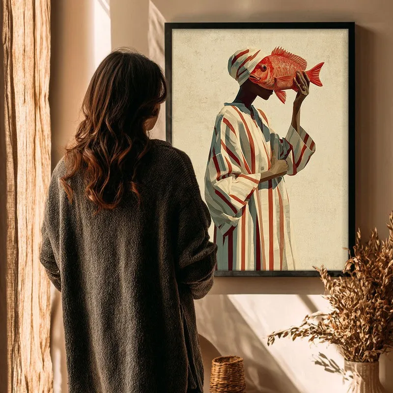 Ember Fin Canvas Wall Painting - Black Frame media 4