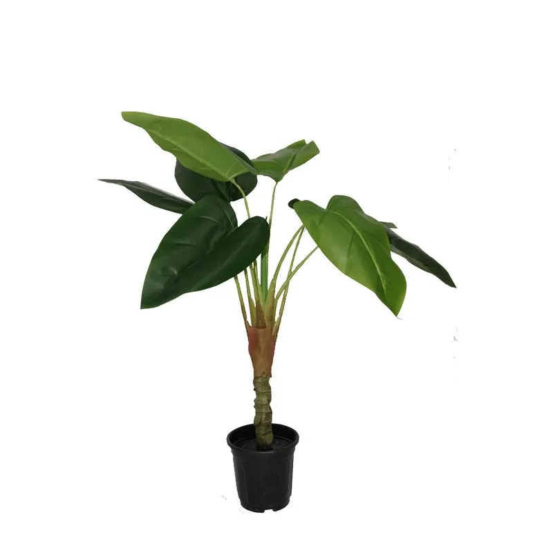 TeraVine Alocasia Artificial Plant With Black Plastic Pot - 2.4 Feet media 4