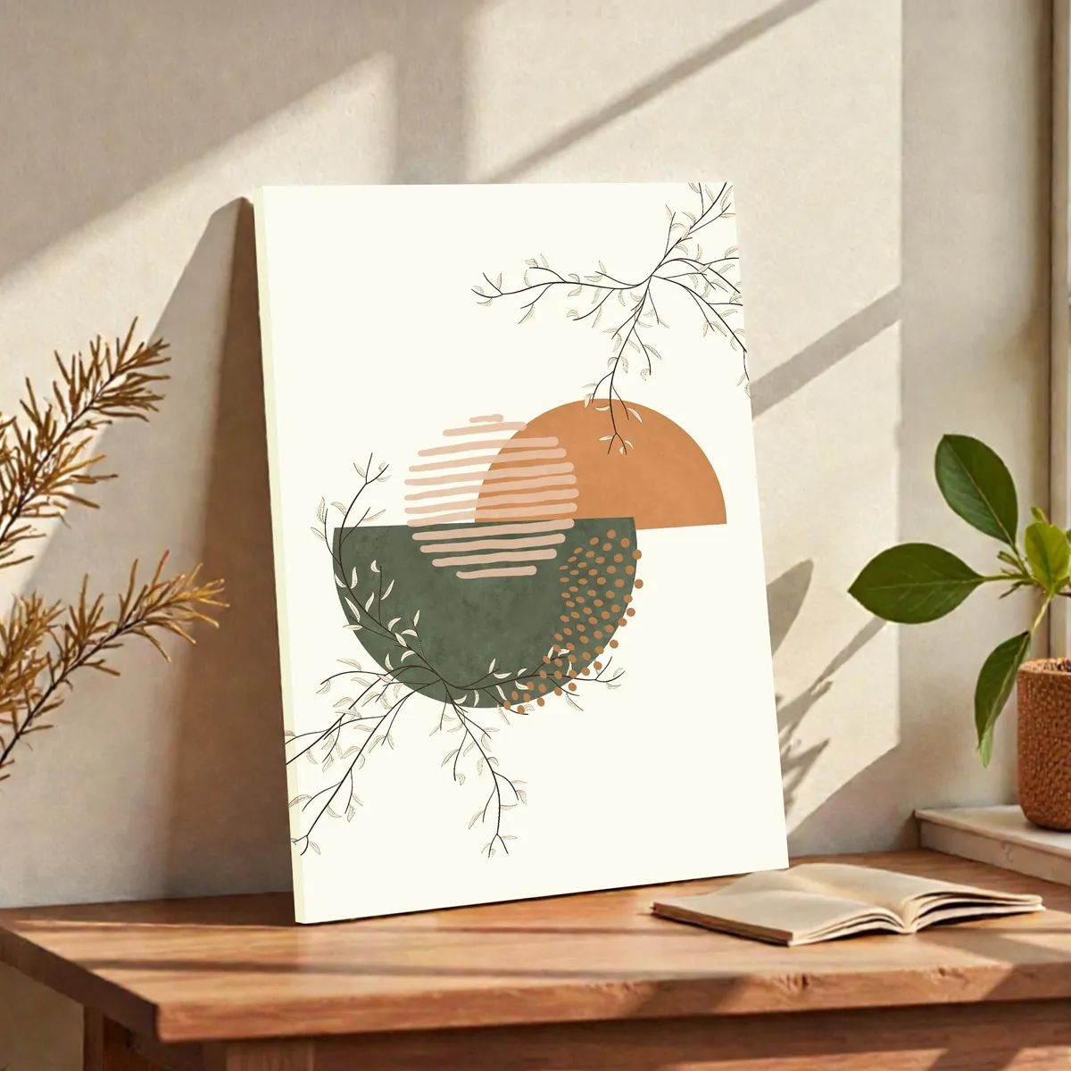 Boho Abstract Canvas Wall Art media 2