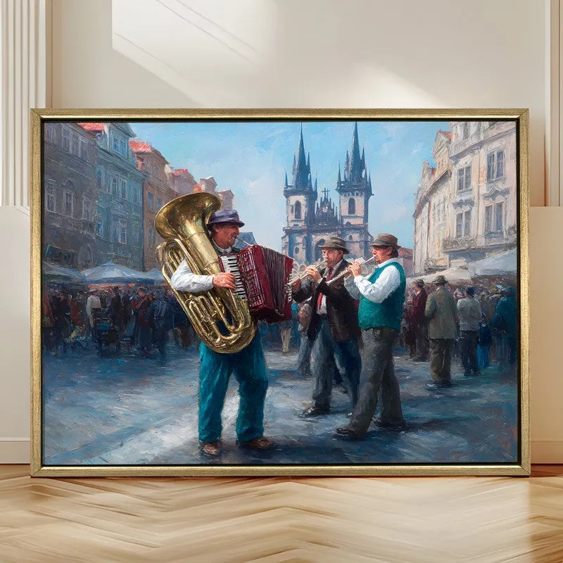 Oldcity Rhythm Canvas Wall Painting With Frame media 4