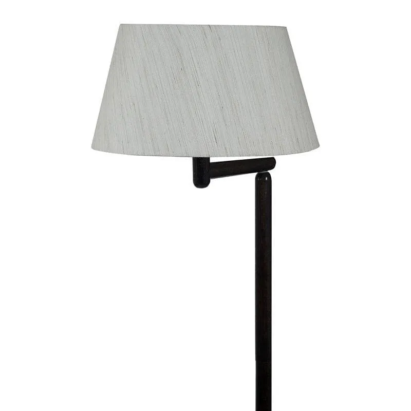 Eartha Enya Wooden Floor Lamp With Shelf - Beige media 4