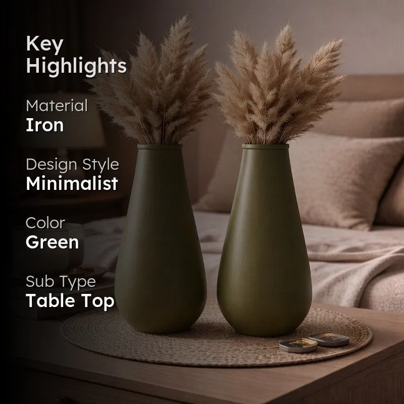 Celestial Curve Vase (Green) - Set of Two media 2