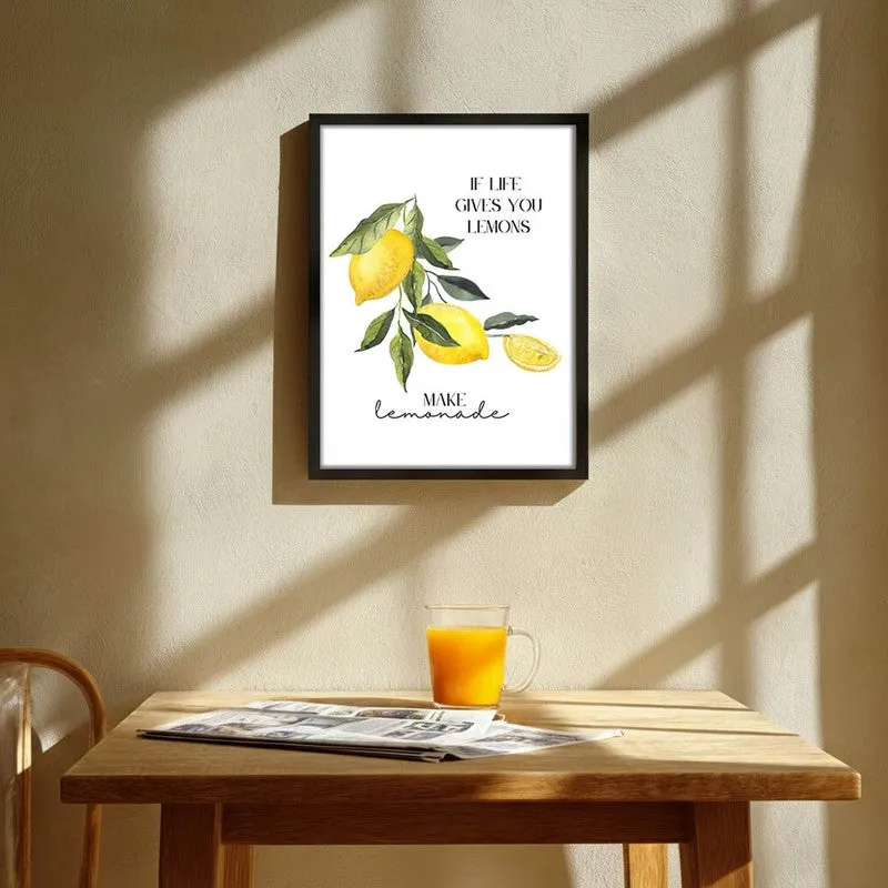 Yelllow Zest Archival Canvas Wall Art - Black media 1