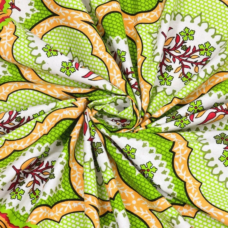 Rango Cotton Bedsheet (Yellow,Orange) - 240 TC media 5