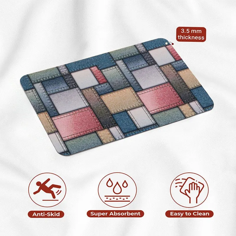 Vivid Grid Anti Skid Bath Mat - Set Of Two media 7