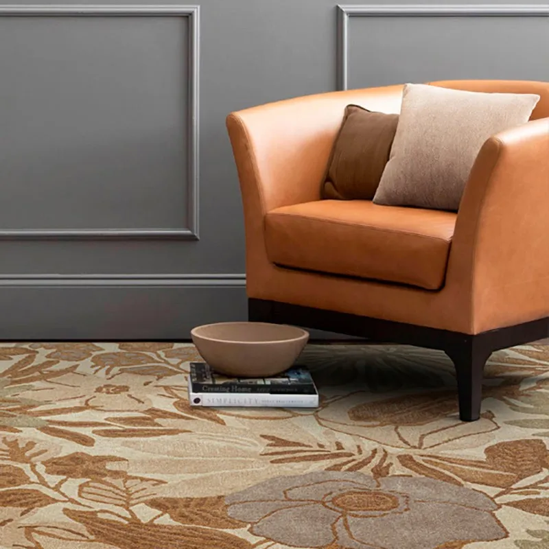 Palantir Hand Tufted Floral Wool & Nylon Carpet - Beige media 8