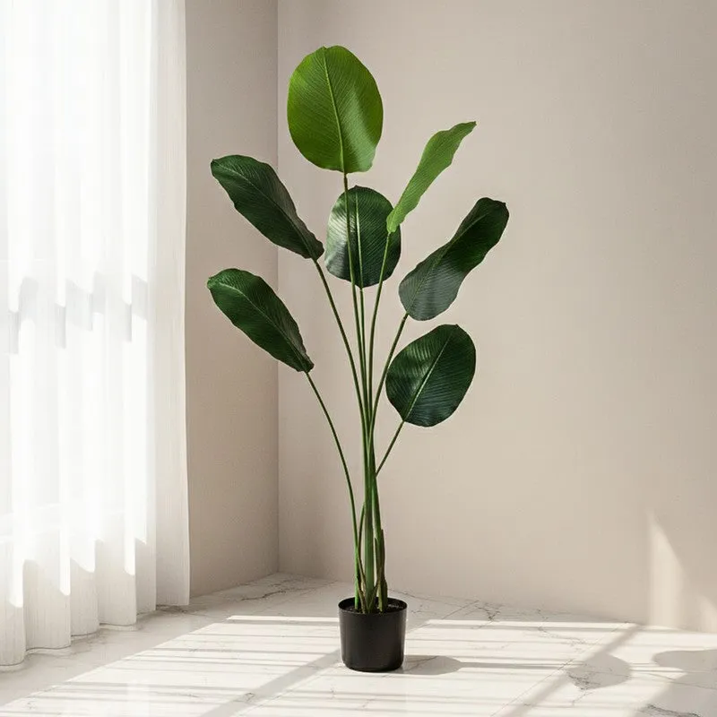 Verdelis Artificial Banana Plant With Black Fiber Pot - 4.8 Feet media 3