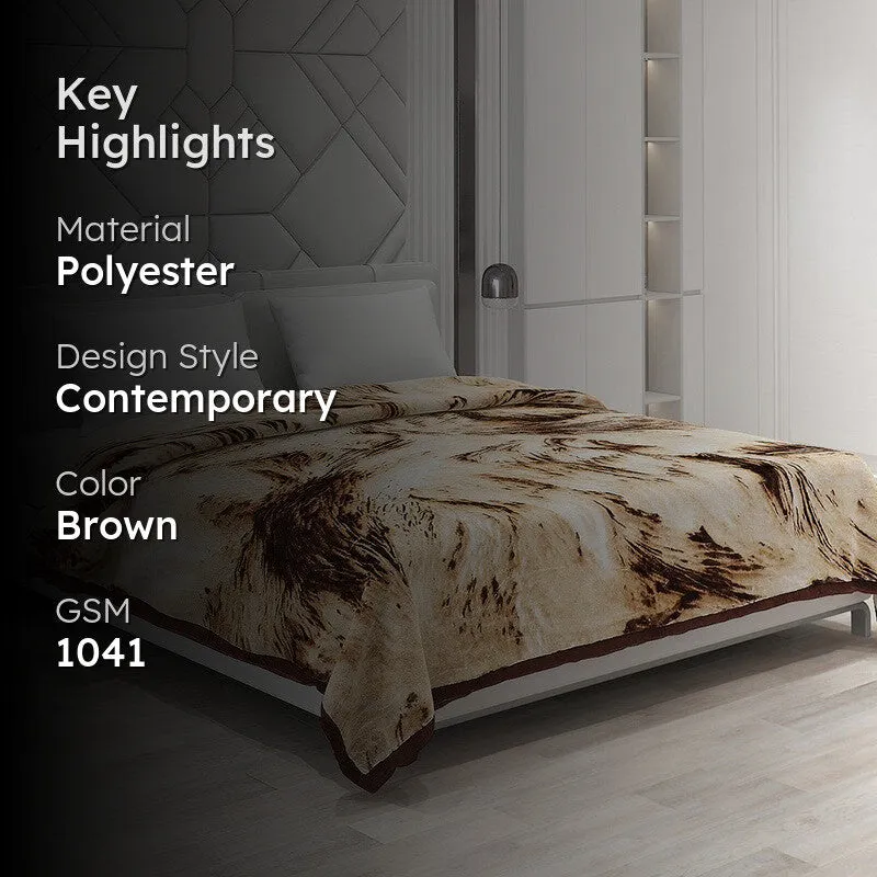 Monte Carlo Velvet Vibe Blanket (Brown) - 1041 GSM media 2