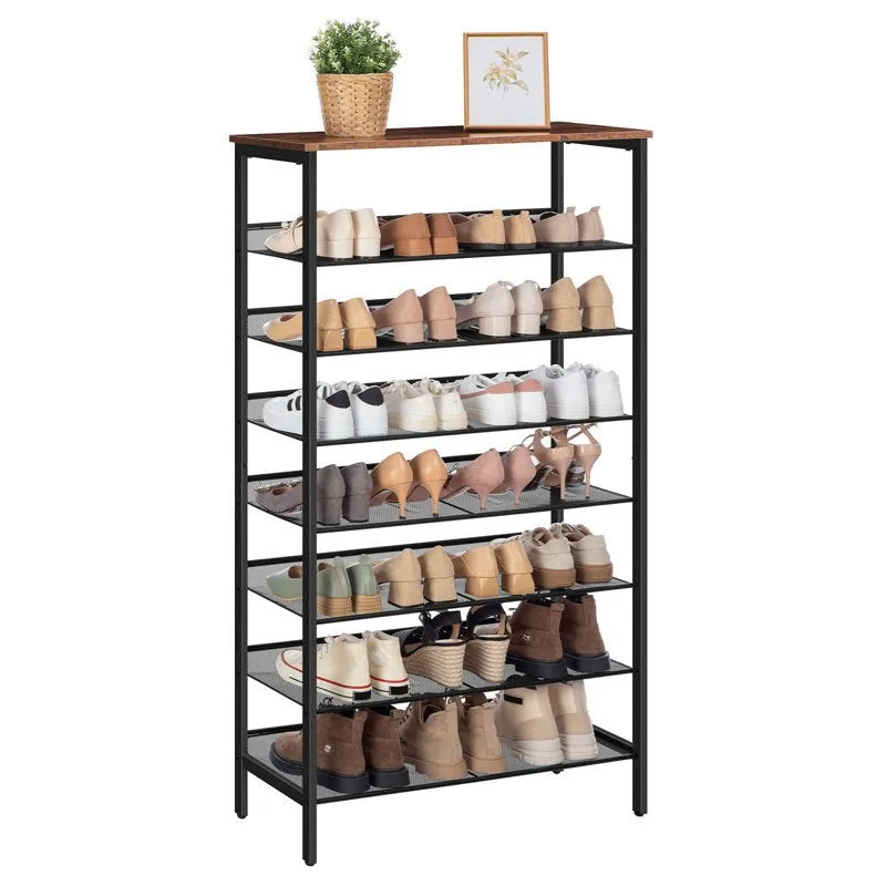 Versatile Metal Shoe Rack - Black,Brown media 7