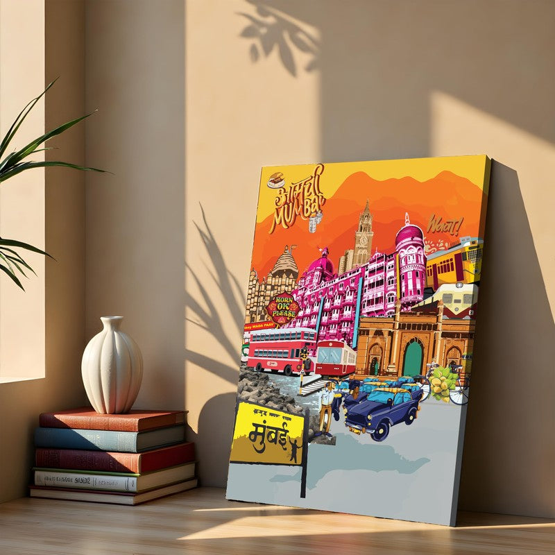 Mumbai Abstra Canvas Wall Art media 6