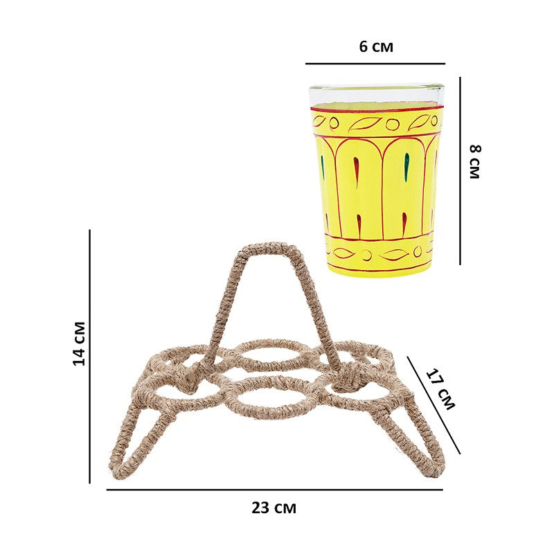 Brew Serve Handpainted Tea Set With Stand - Eight Piece Set media 9
