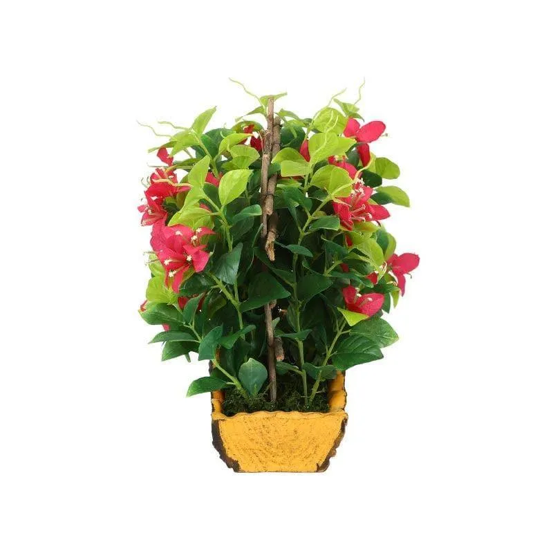 Faux Bougainvillea Bonsai in Black Plastic Pot (27 cms) - Fuschia media 3