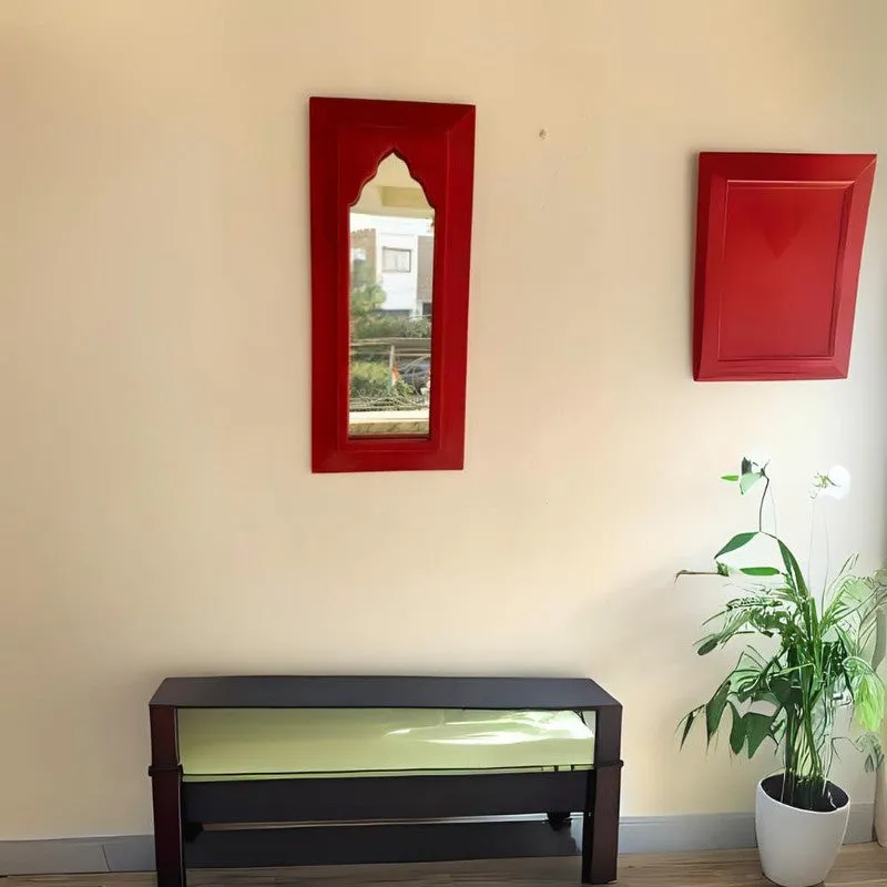 Arched Decorative Wall Mirror -Red media 4