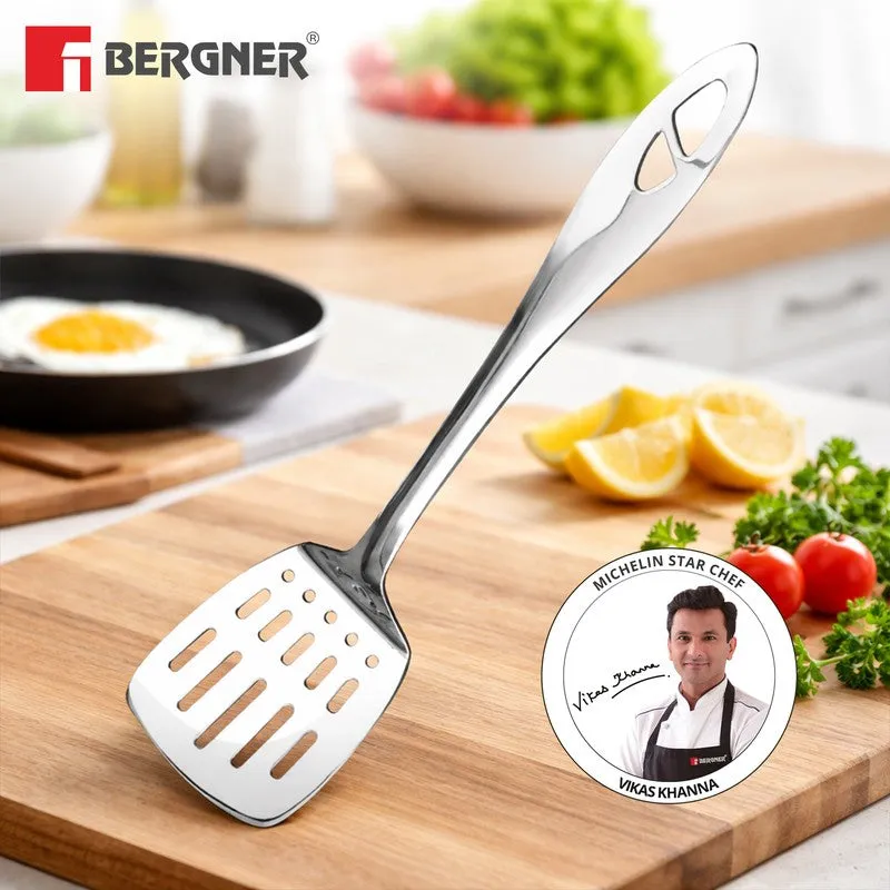 Slotted Stainless Steel Turner - 35 CM media 4