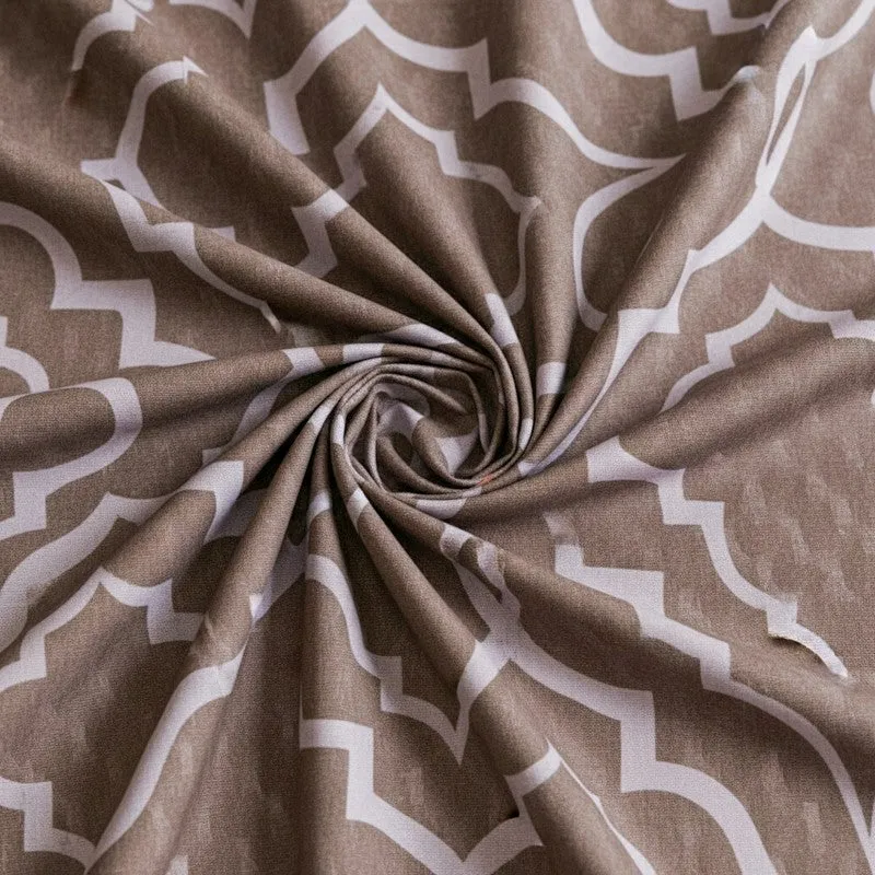 Medina Maze Ethnic Cotton Bedsheet (Grey) - 200 TC media 5