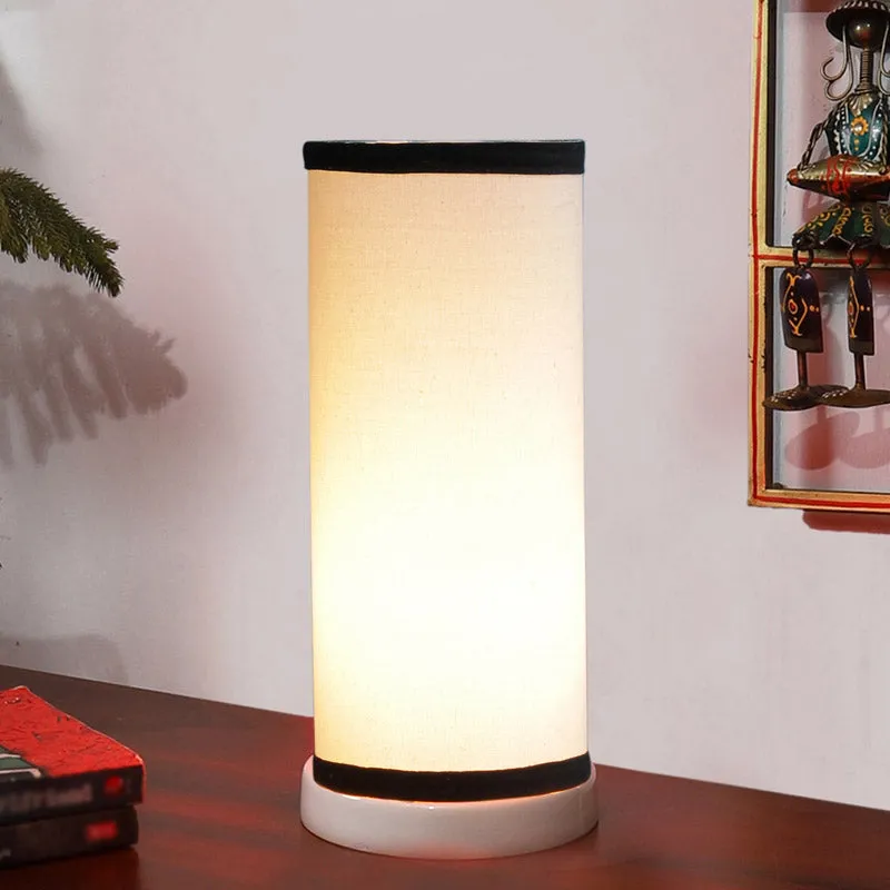 Esto Tower Wooden Table Lamp - White,Black media 1