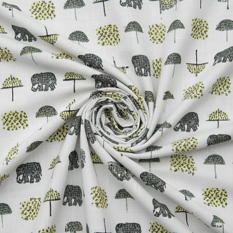 Hastina Parade Cotton Bedsheet (Grey, Yellow) - 180 TC media 5