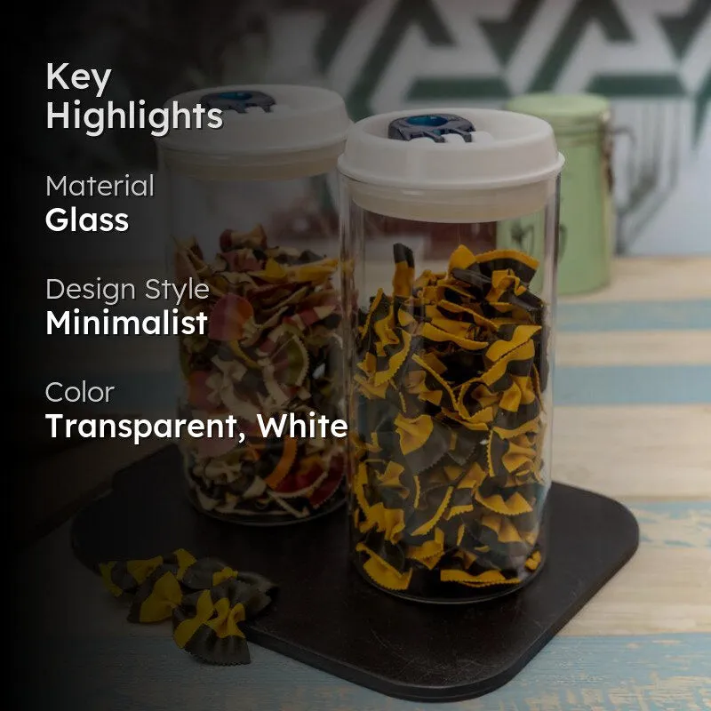 Glass Glance Storage Container (1500 mL Each) - Set Of Two media 2
