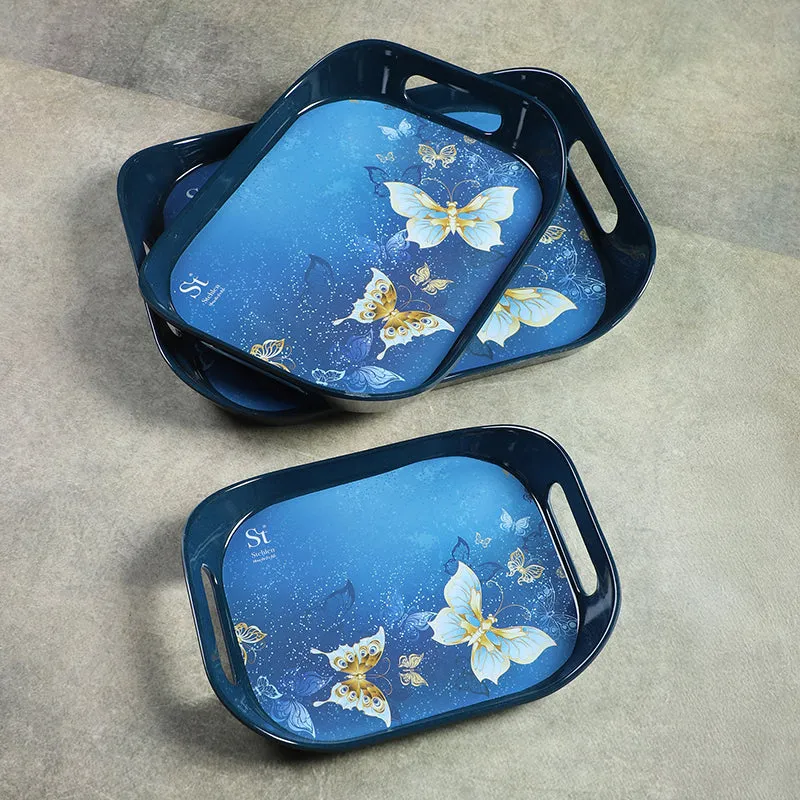 Papilon Nights Melamine Serving Tray - Set Of Three media 3