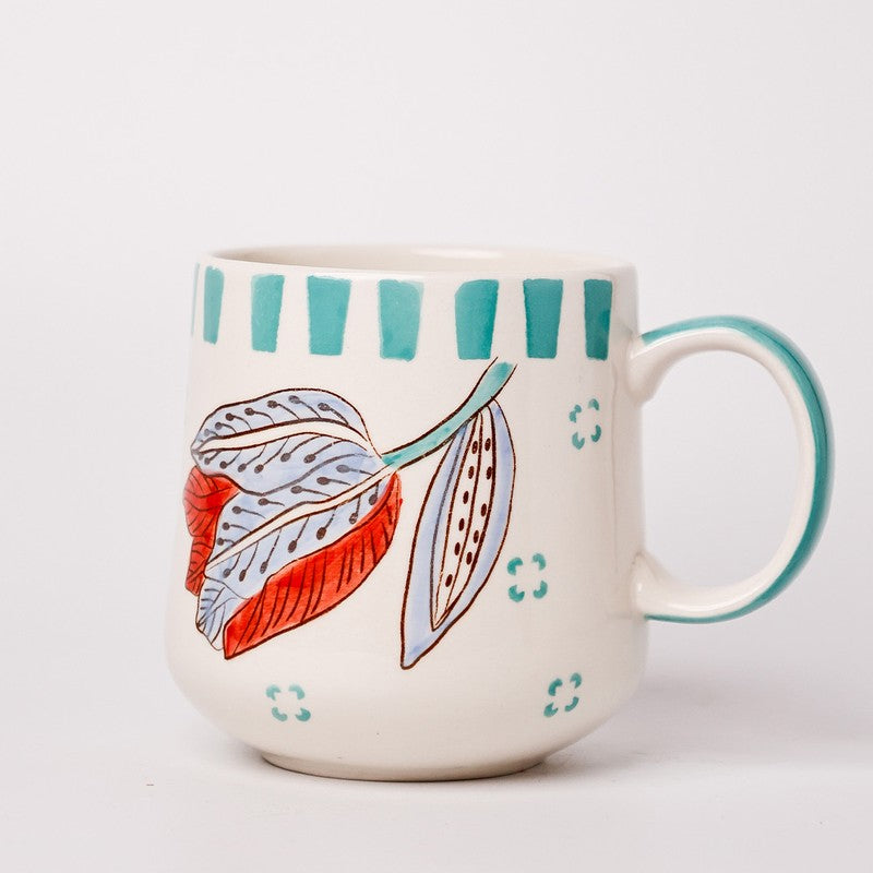 Stripe & Stem Ceramic Coffee Mug (385 mL) media 3