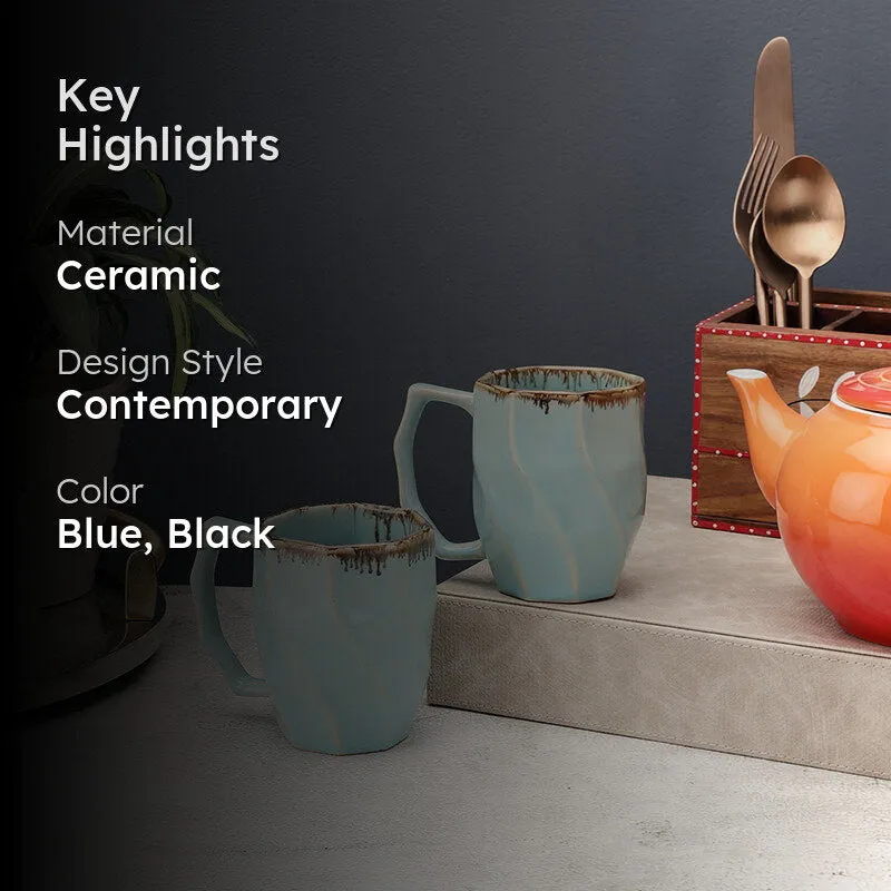 Casablanca Ceramic Tea Cup (250 mL Each) - Set of Two media 2