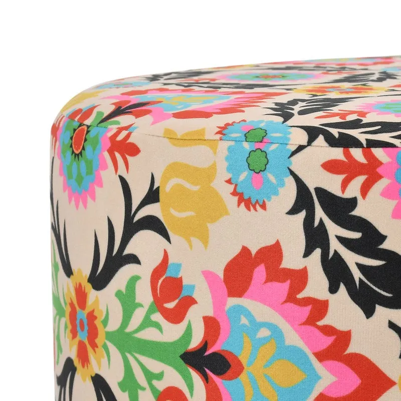 Avira Ethnic Velvet Pouffe - Multicolor media 4