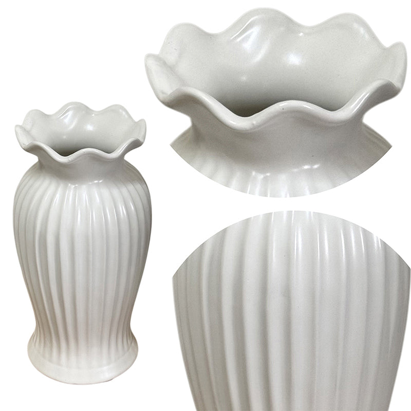 Mist Maven Ceramic Vase - White media 5