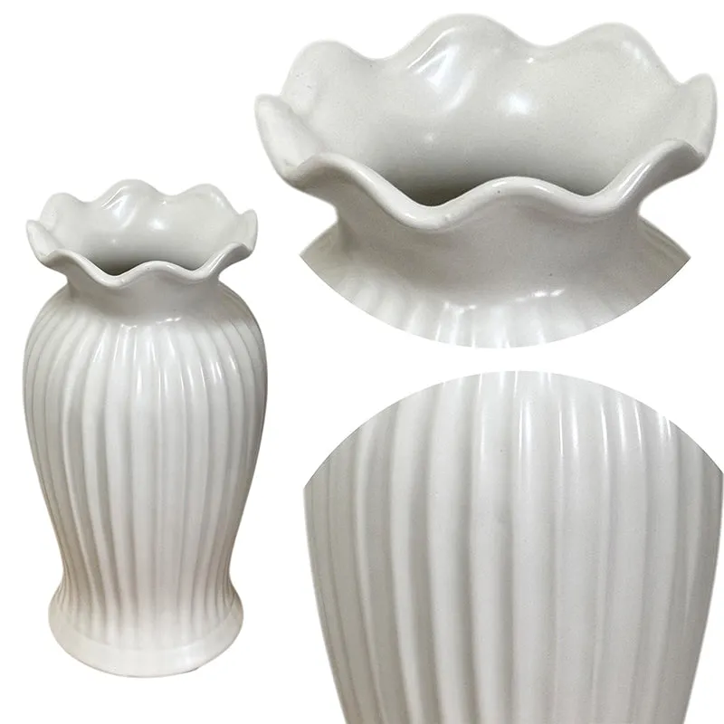 Mist Maven Ceramic Vase - White media 5