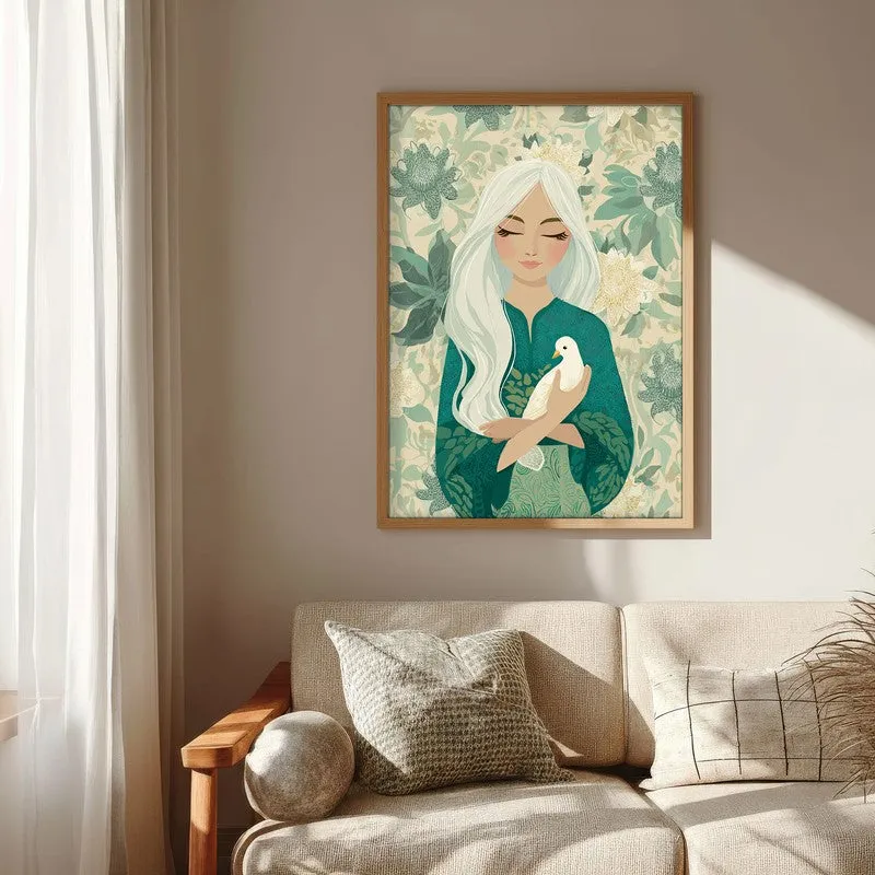 Florwyn Canvas Wall Painting - Brown Frame media 6